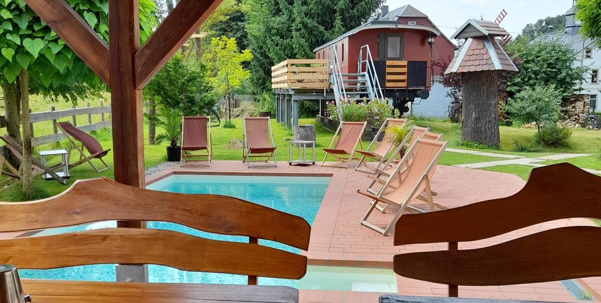 Eisenbahnromantik Im Urlaub Heinsdorfergrund 外观 照片